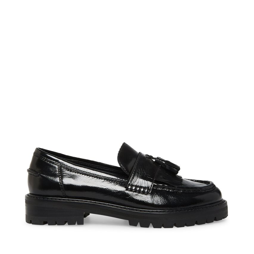 Black Steve Madden Minka Leather Women\'s Loafers | PH 8412G16X